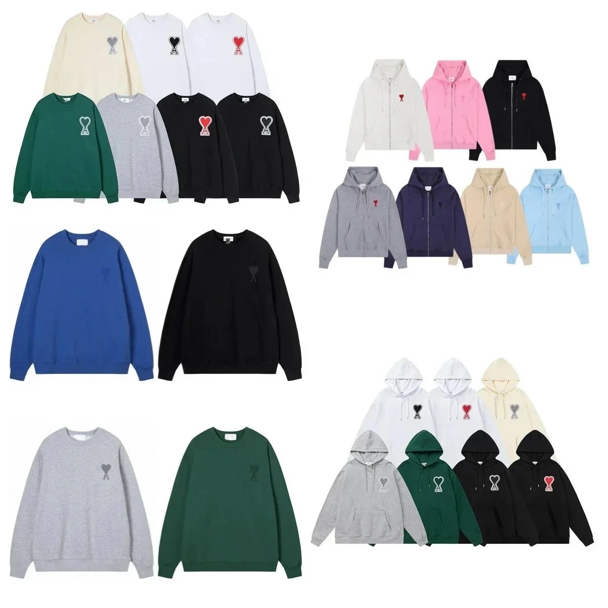 CDG Heart Logo Sweatshirts and Hoodies for Men Women
