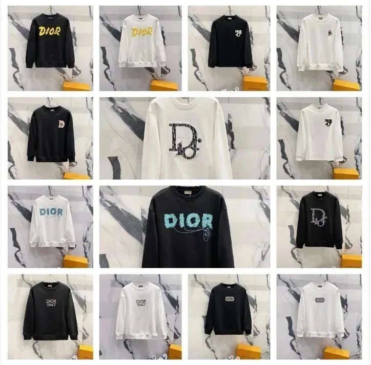 Dior Logo Sweatshirts for Men and Women Fashion Streetwear