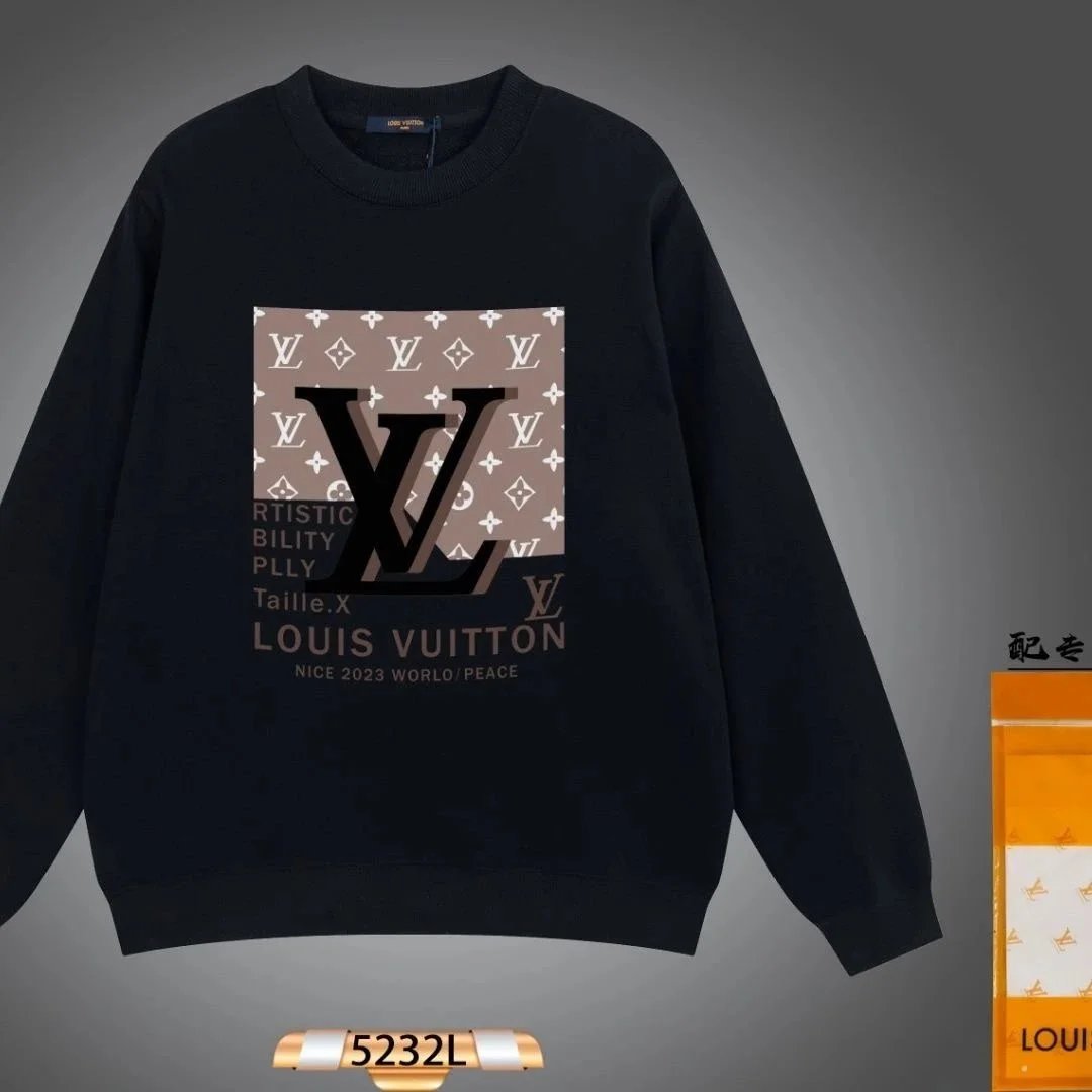Louis Vuitton 2023 Artistic Monogram Sweatshirt Black