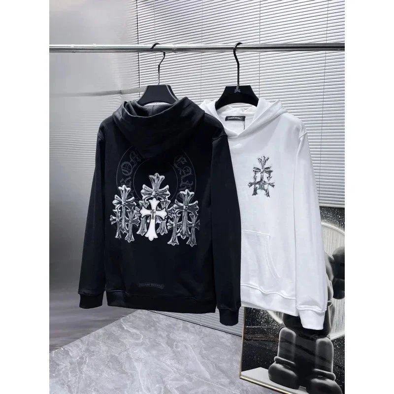 Kingdom Cross Print Hoodie Sweatshirt Men's Fashion Streetwear