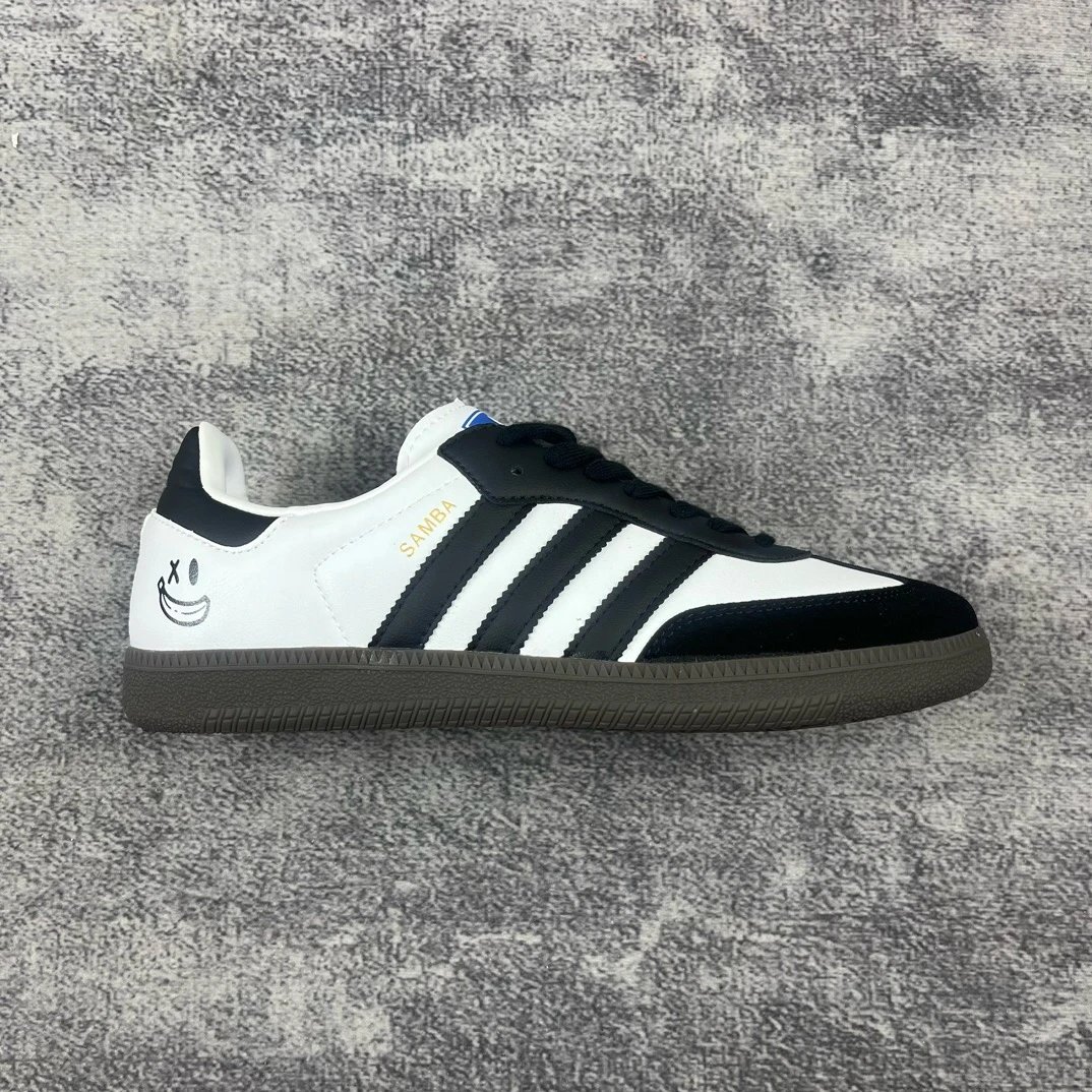 Adidas Samba Sneakers White Black Classic Skate Shoes