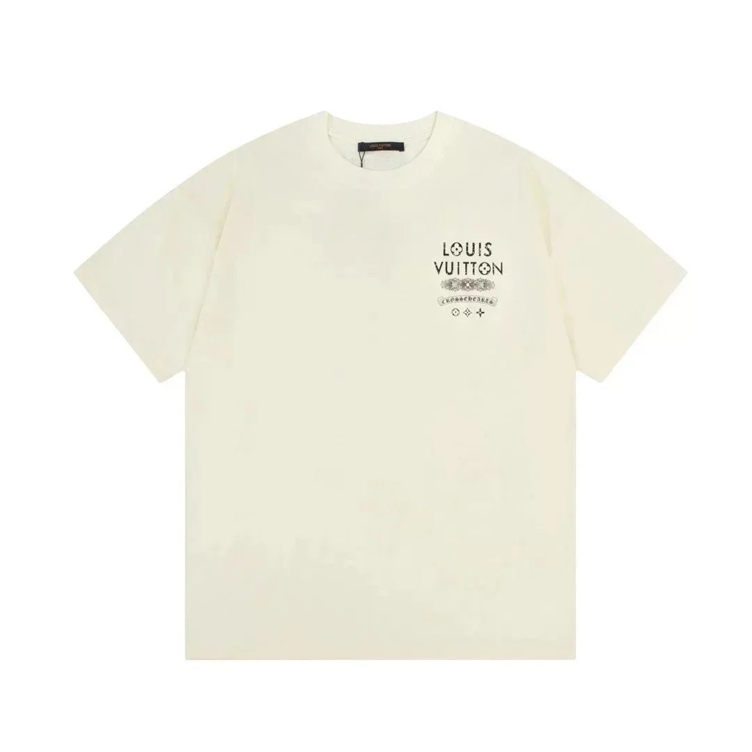 Louis Vuitton Cream Logo Print T-Shirt