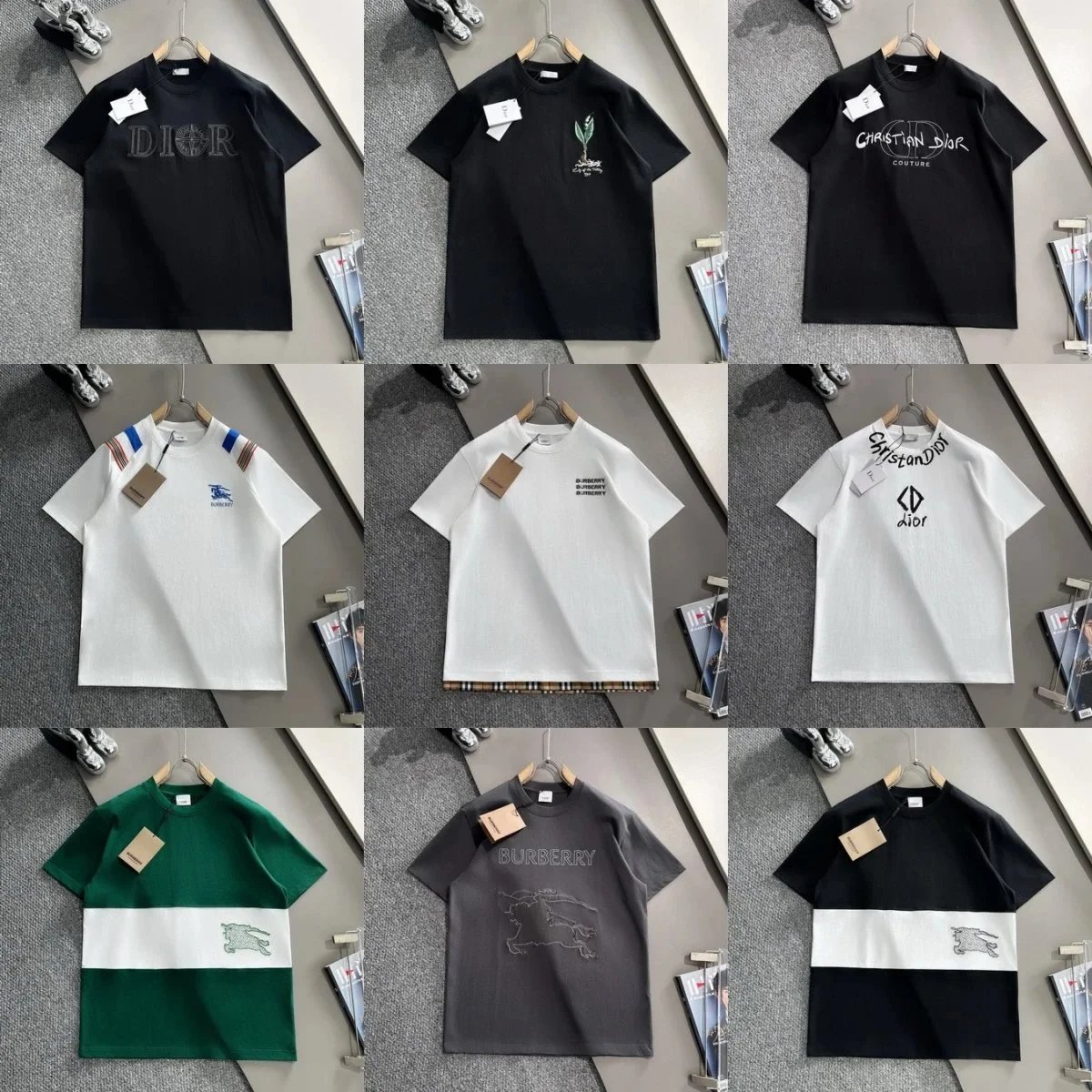 Christian Dior and Burberry T-Shirts for Men - Luxury Fashion Tees