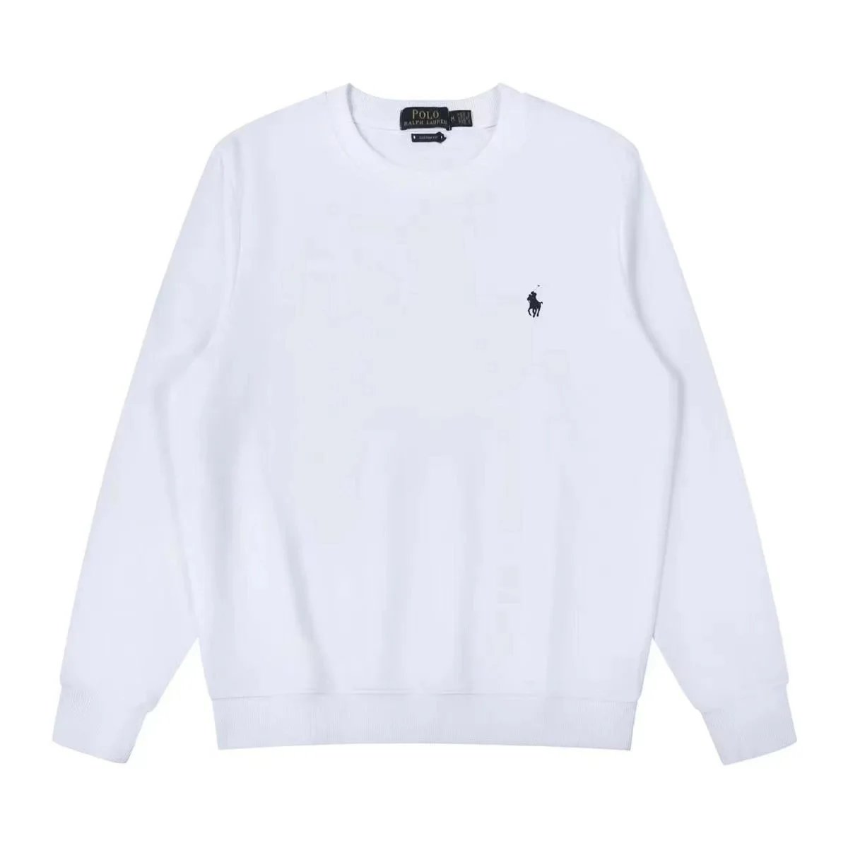 White Crewneck Sweater with Pony Logo by Polo Ralph Lauren