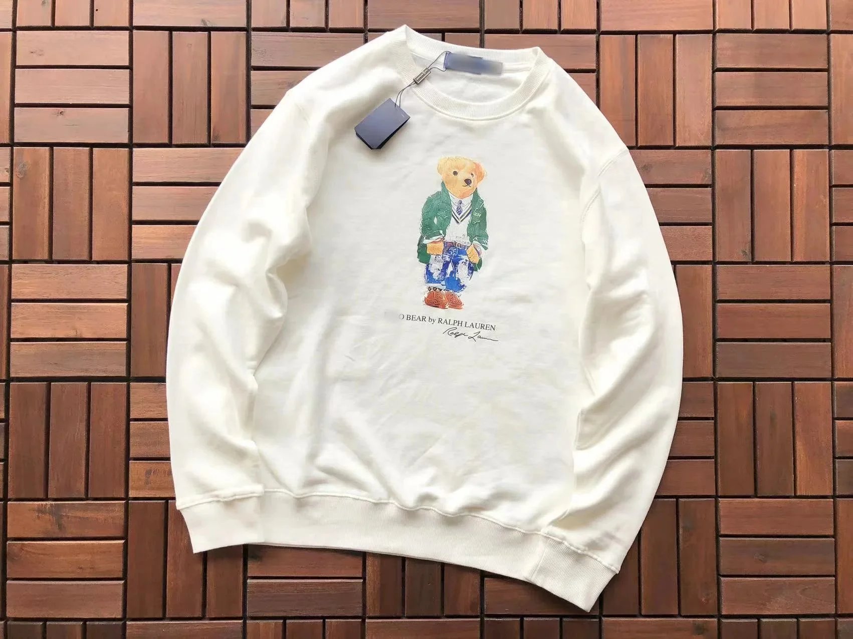 Polo Bear Sweatshirt by Ralph Lauren White Crewneck