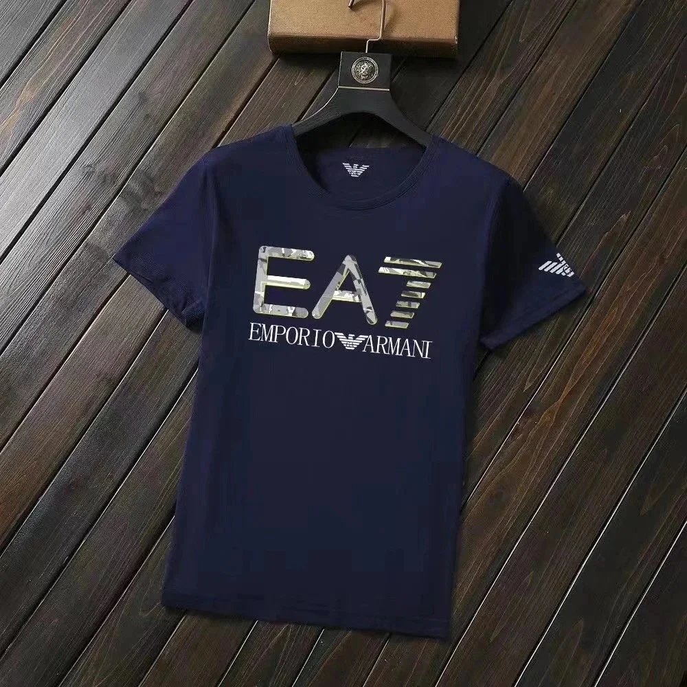 EA7 Emporio Armani Navy Blue Logo T-Shirt for Men