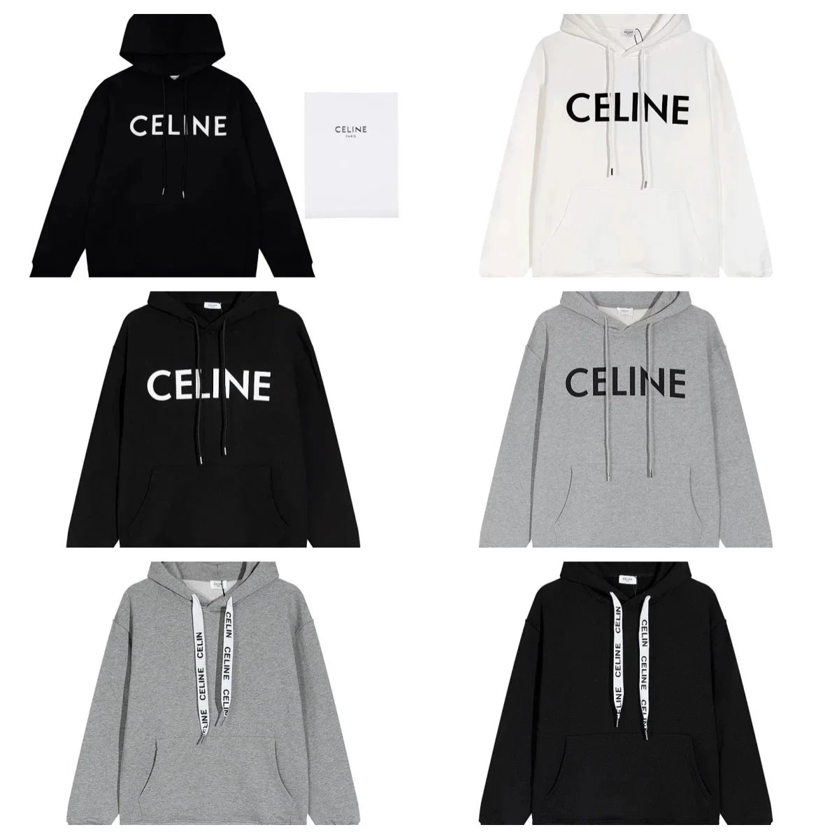 CELINE Logo Hoodie Sweatshirt for Men and Women