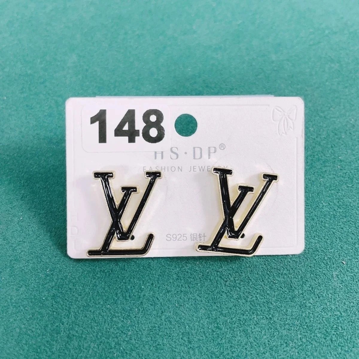 LV Logo Stud Earrings S925 Silver Plated Fashion Jewelry