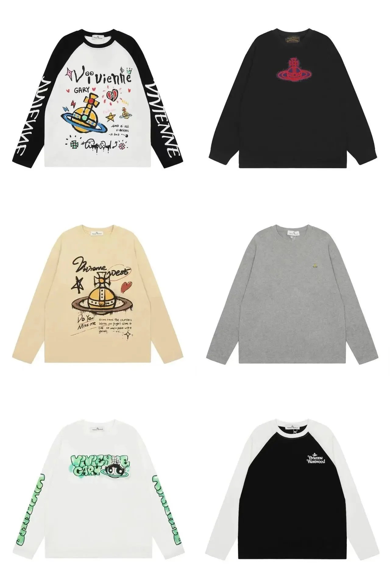 Vivienne Westwood Long Sleeve T-Shirts with Graphic Prints