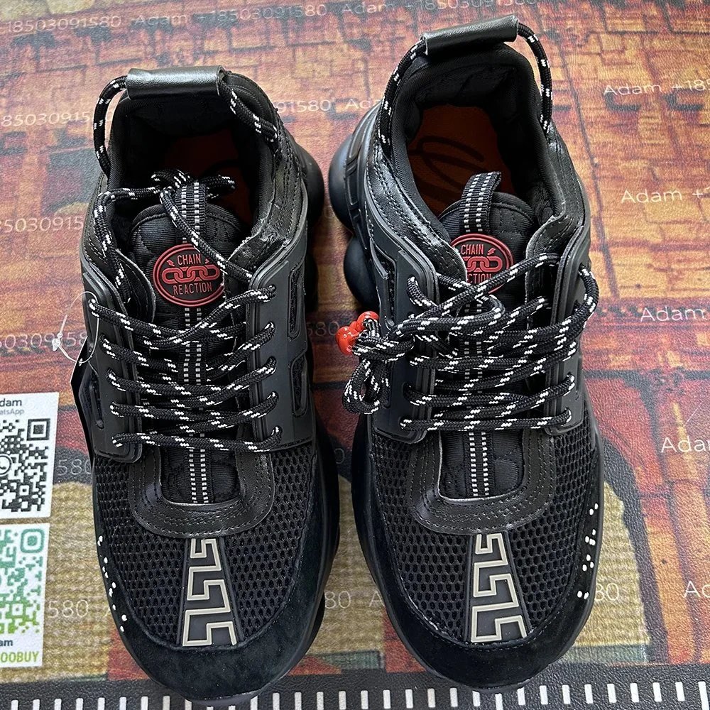 Black Chain Reaction Sneakers for Men and Women