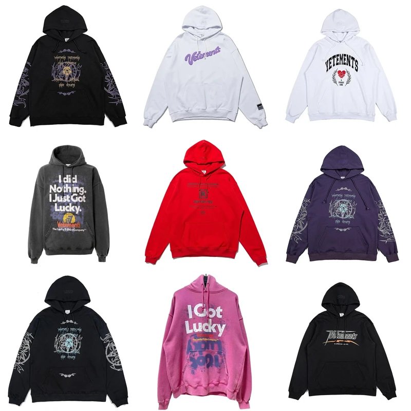 VETEMENTS Hoodies Sweatshirts Oversized Streetwear Fashion