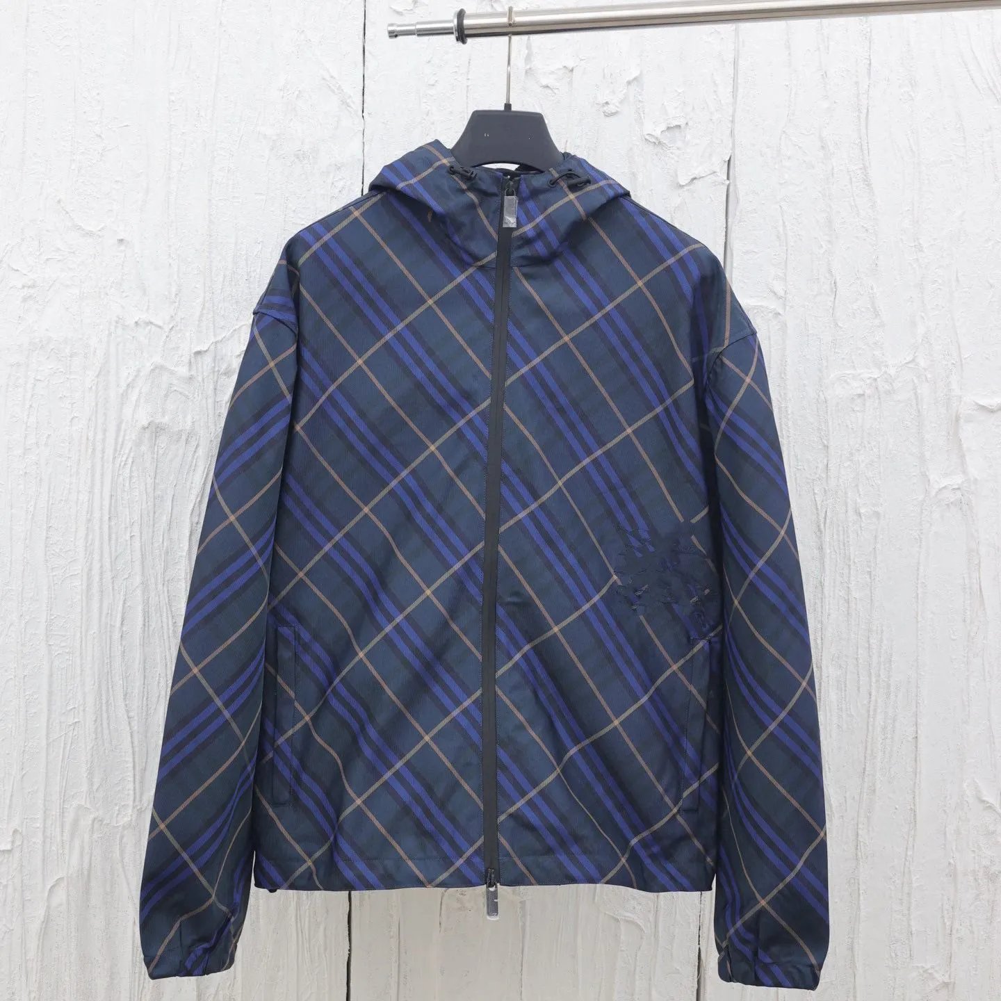 Burberry Plaid Windbreaker Jacket for Men