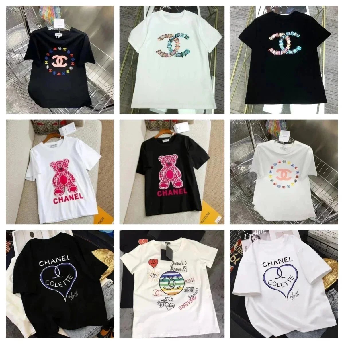Chanel Logo Bear T-Shirt Women's Fashion Casual Top