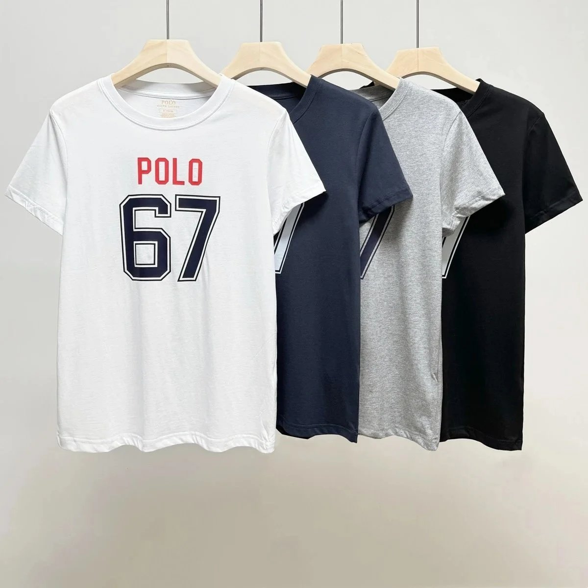 POLO 67 Number Print T-Shirt for Men and Women