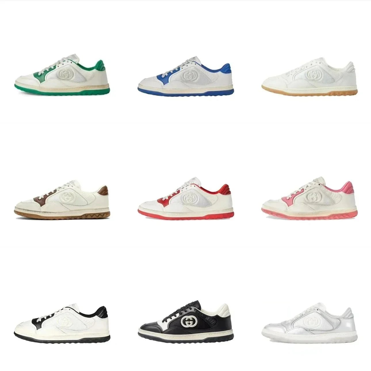 Gucci Ace Sneakers White Leather Logo Design Men Women Fashion Shoes