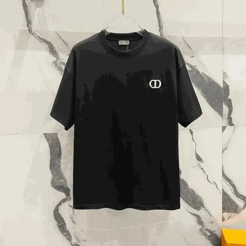 Dior Black Logo T-Shirt for Men Women Fashion Casual Wear