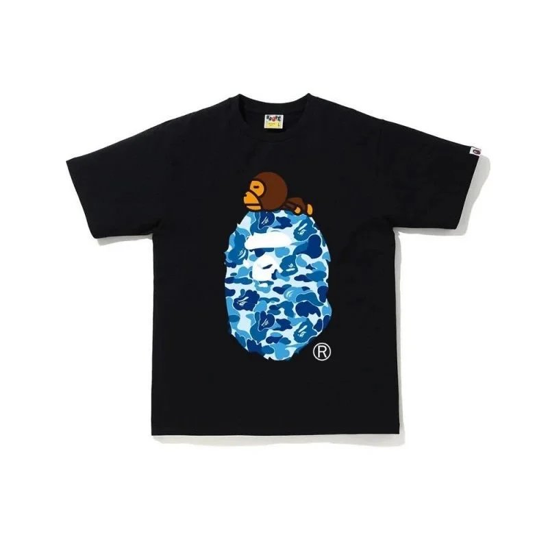 BAPE Blue Camo猿人头T-Shirt Black