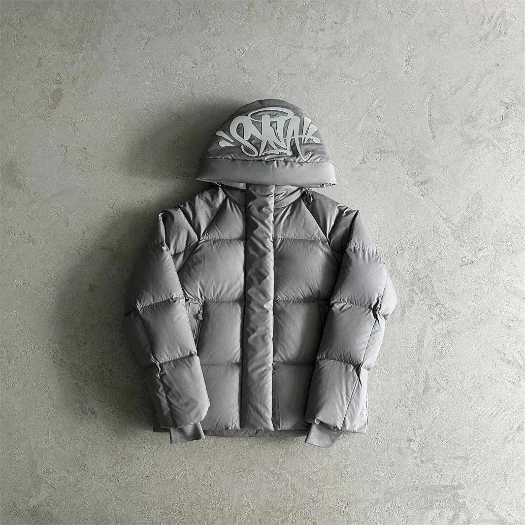 SNAK Gray Quilted Hooded Puffer Jacket