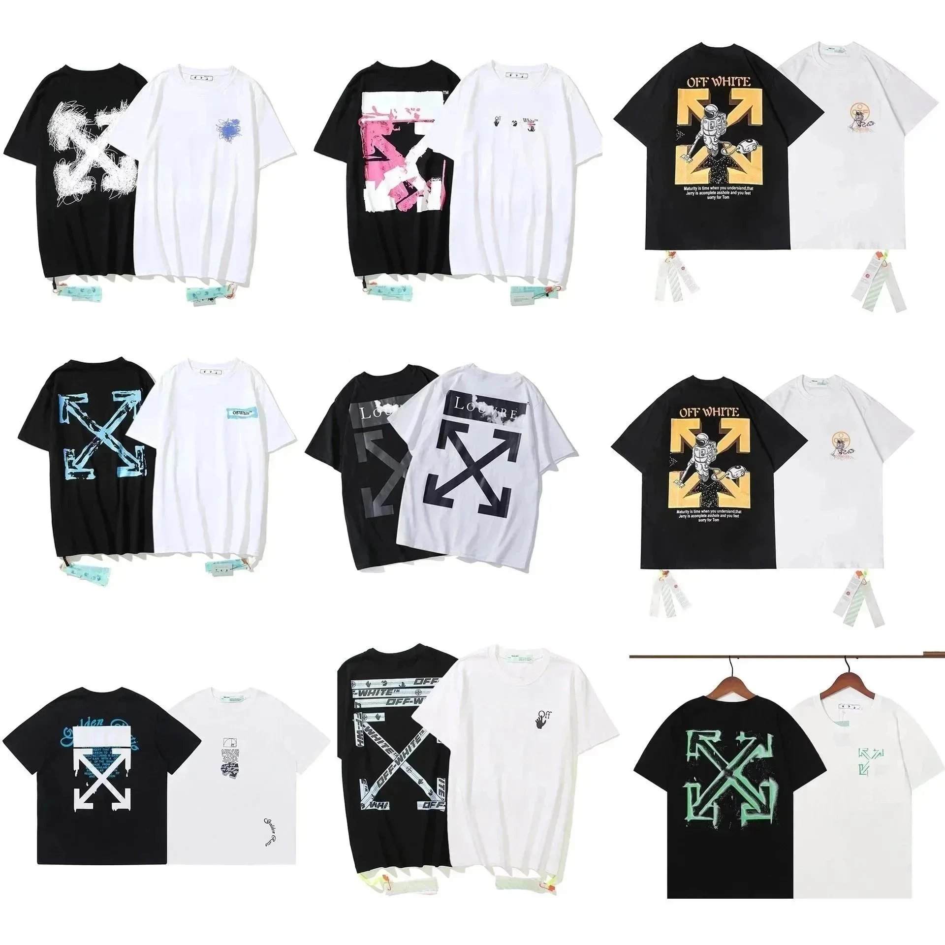 OFF-WHITE Arrow Print T-Shirts for Men and Women