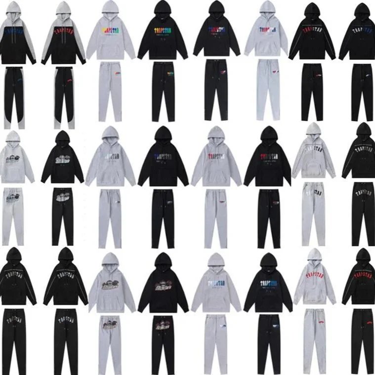 TRAPSTAR Hoodie and Pants Set for Men and Women - Fashionable Streetwear Outfit