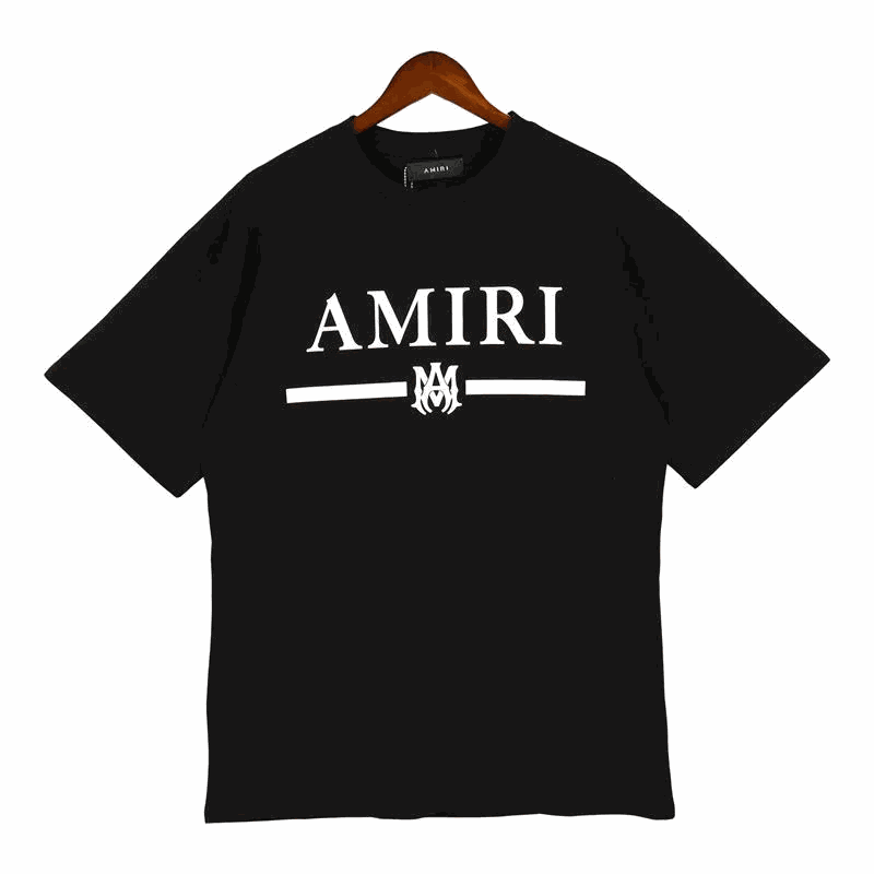 AMIRI Black Logo T-Shirt Men's Streetwear Fashion