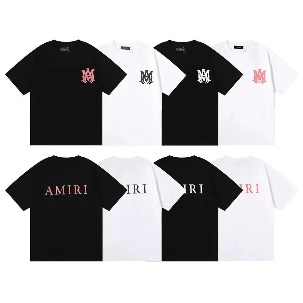 AMIRI Logo Print T-Shirt Men's Black White Cotton Tee