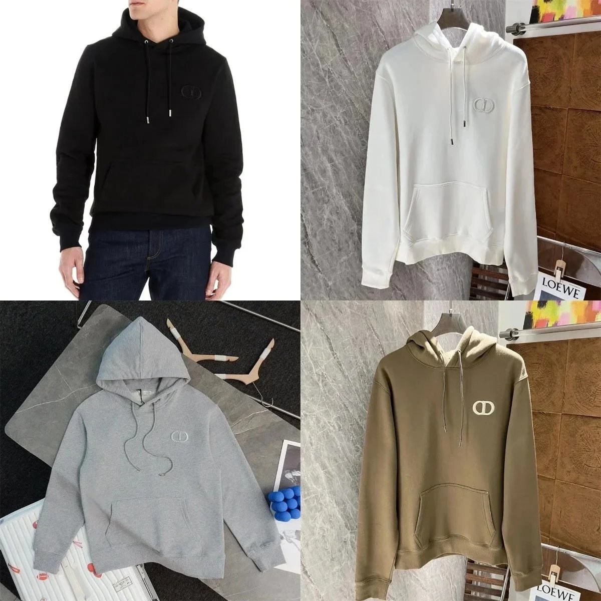 Dior Men's Logo Hoodie Sweatshirt Casual Fashion Hooded Pullover
