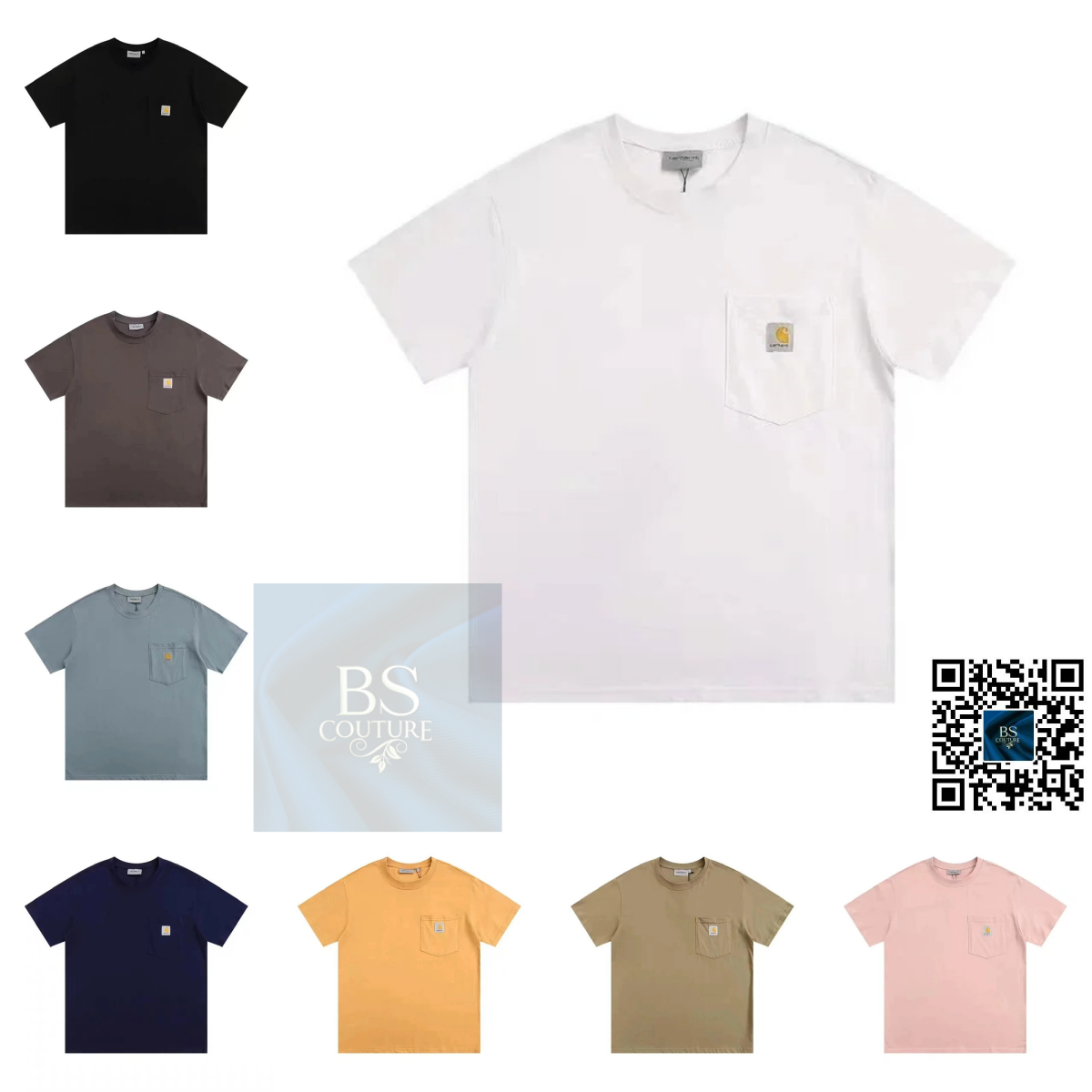 BS COUTURE Pocket T-Shirt Unisex Basic Tee Casual Wear