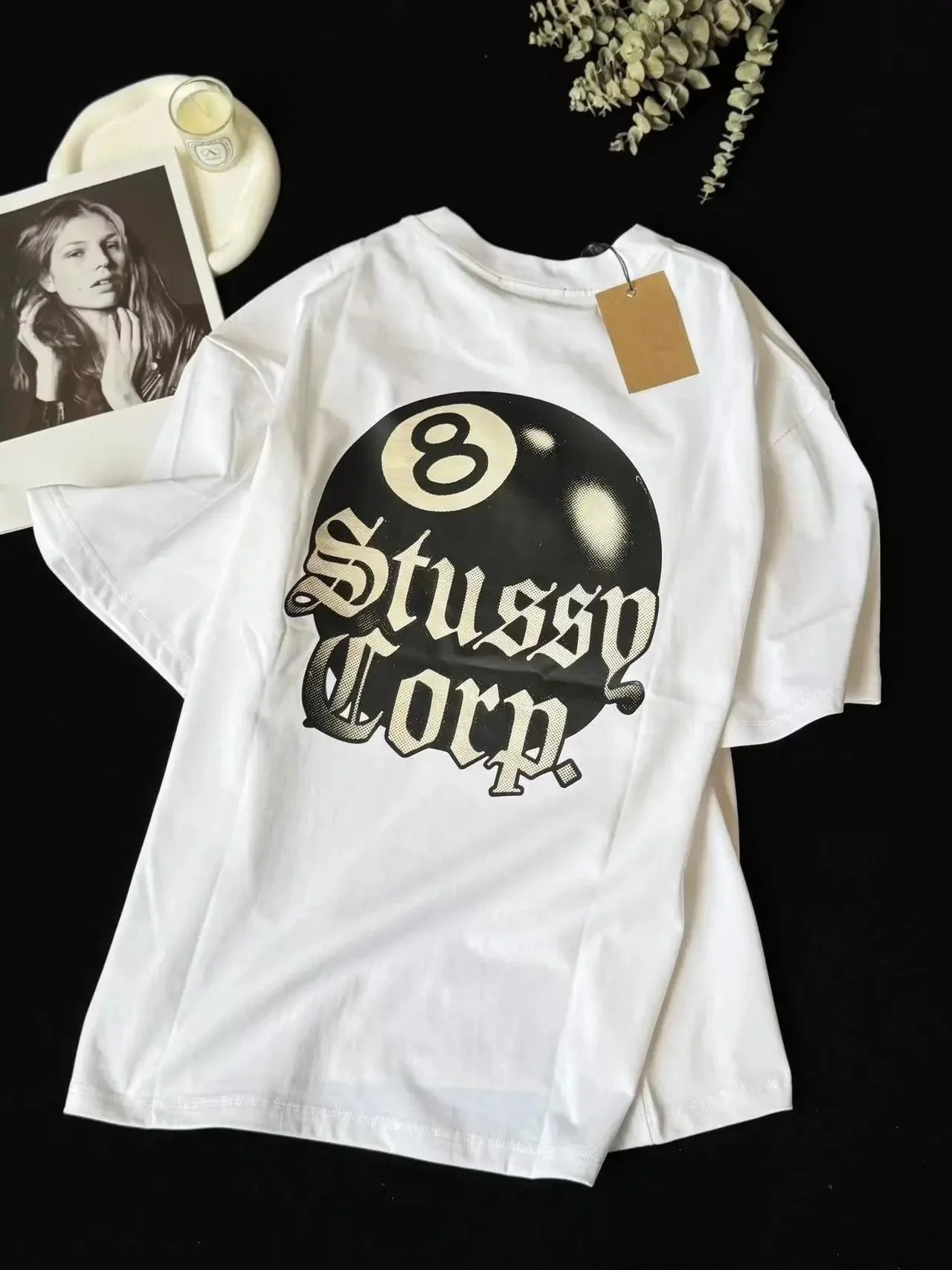Stussy 8 Ball Corp White T-Shirt