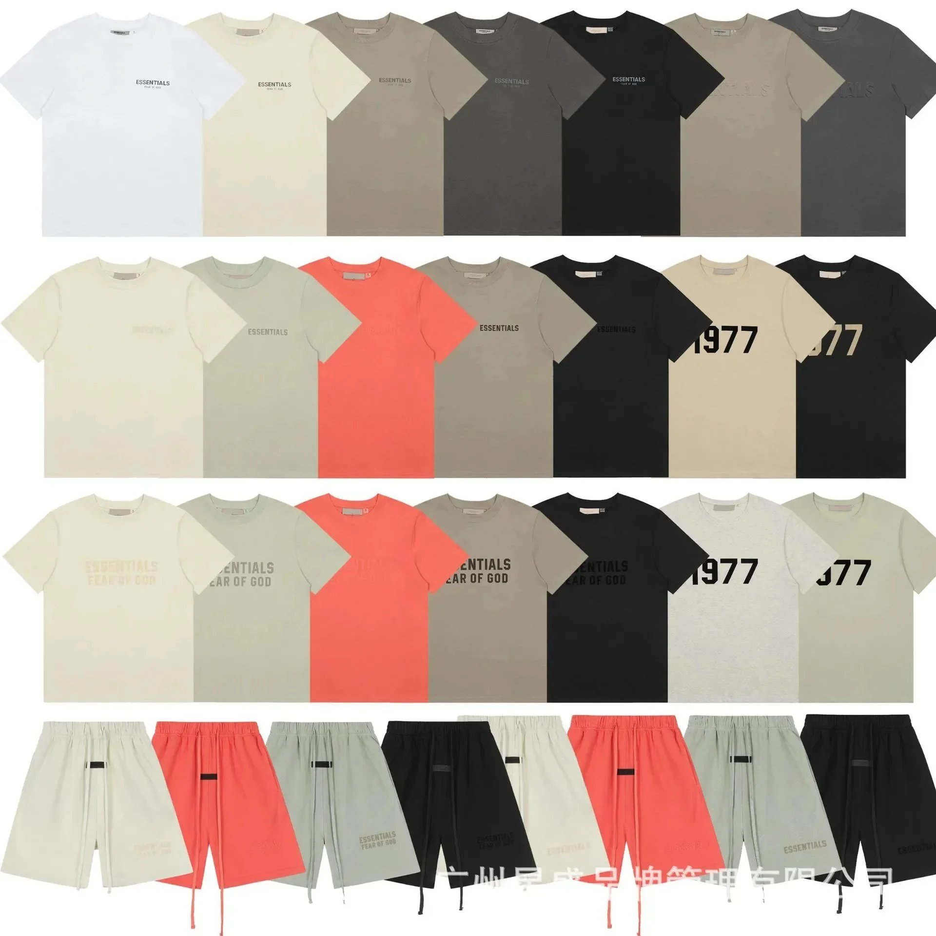 Essentials T-Shirts and Shorts Set for Men Women Casual Streetwear Fashion