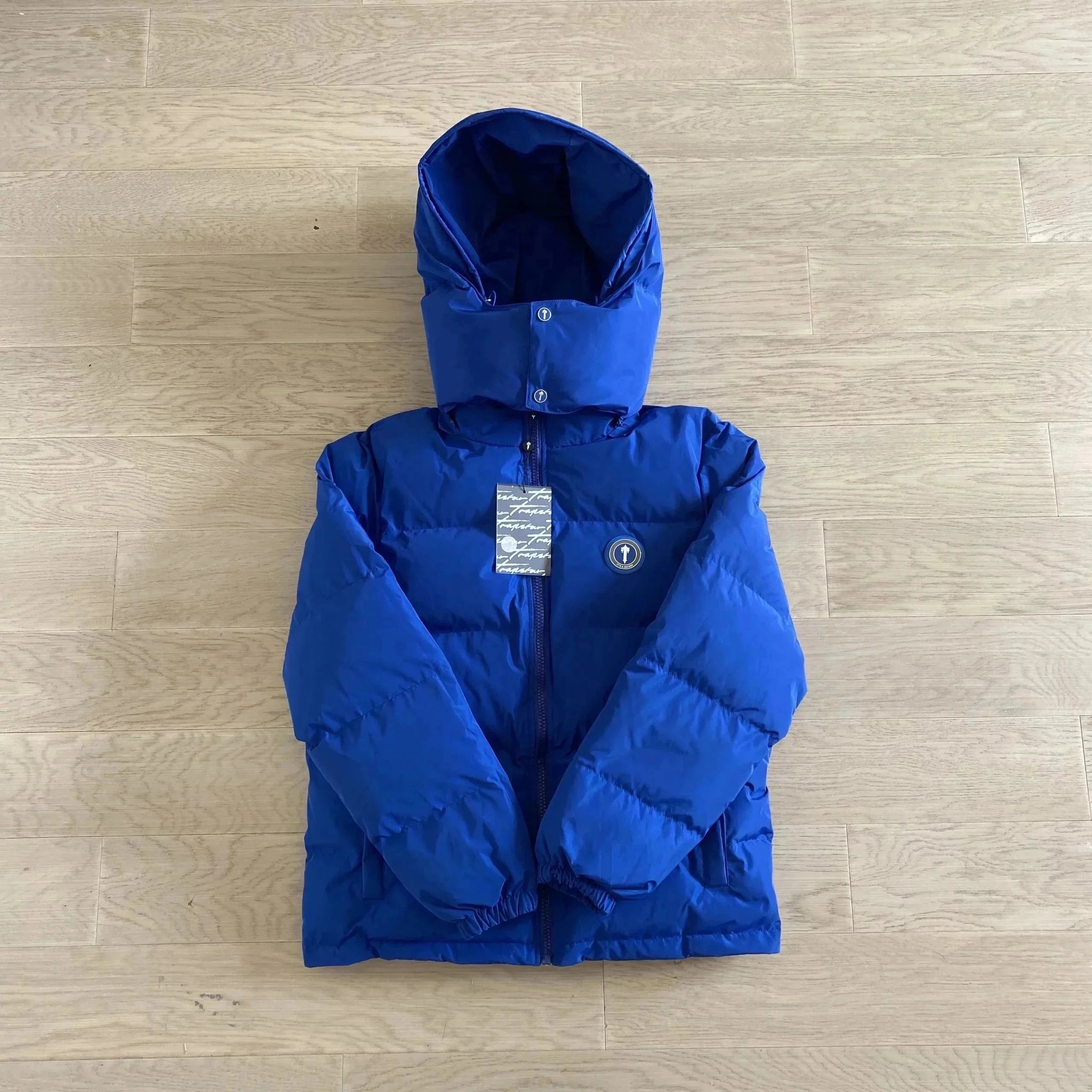 Moncler Blue Down Jacket with Hood for Men and Women