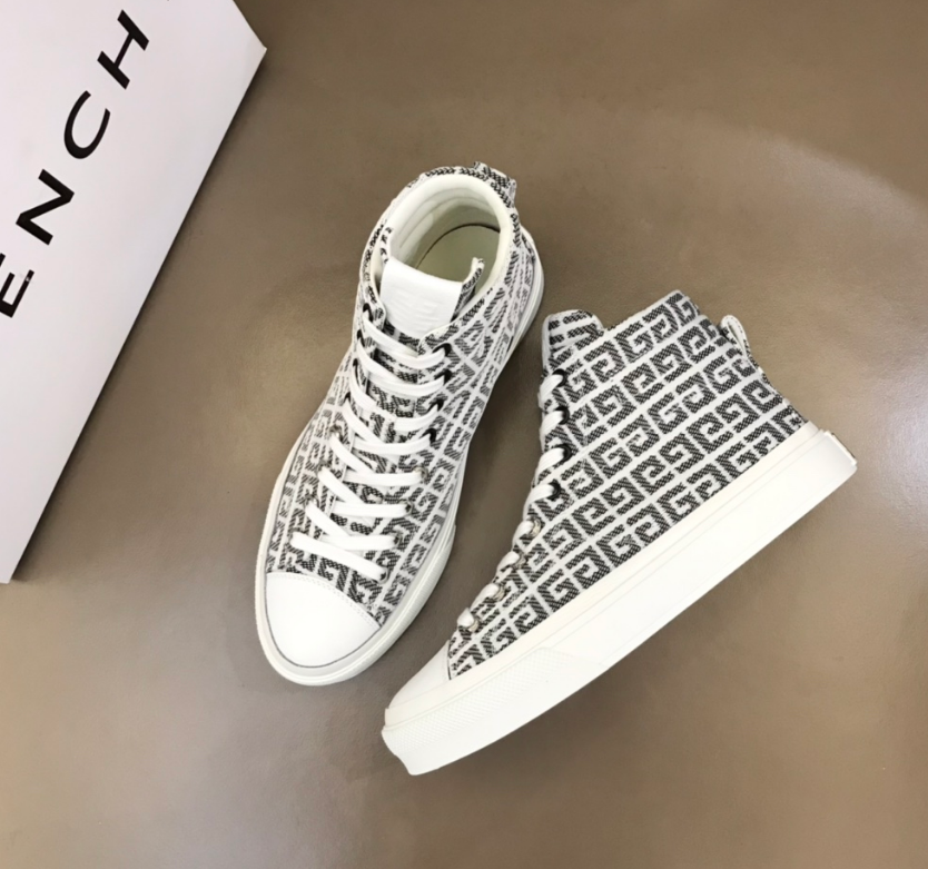 Givenchy High Top Sneakers Monogram Canvas Shoes