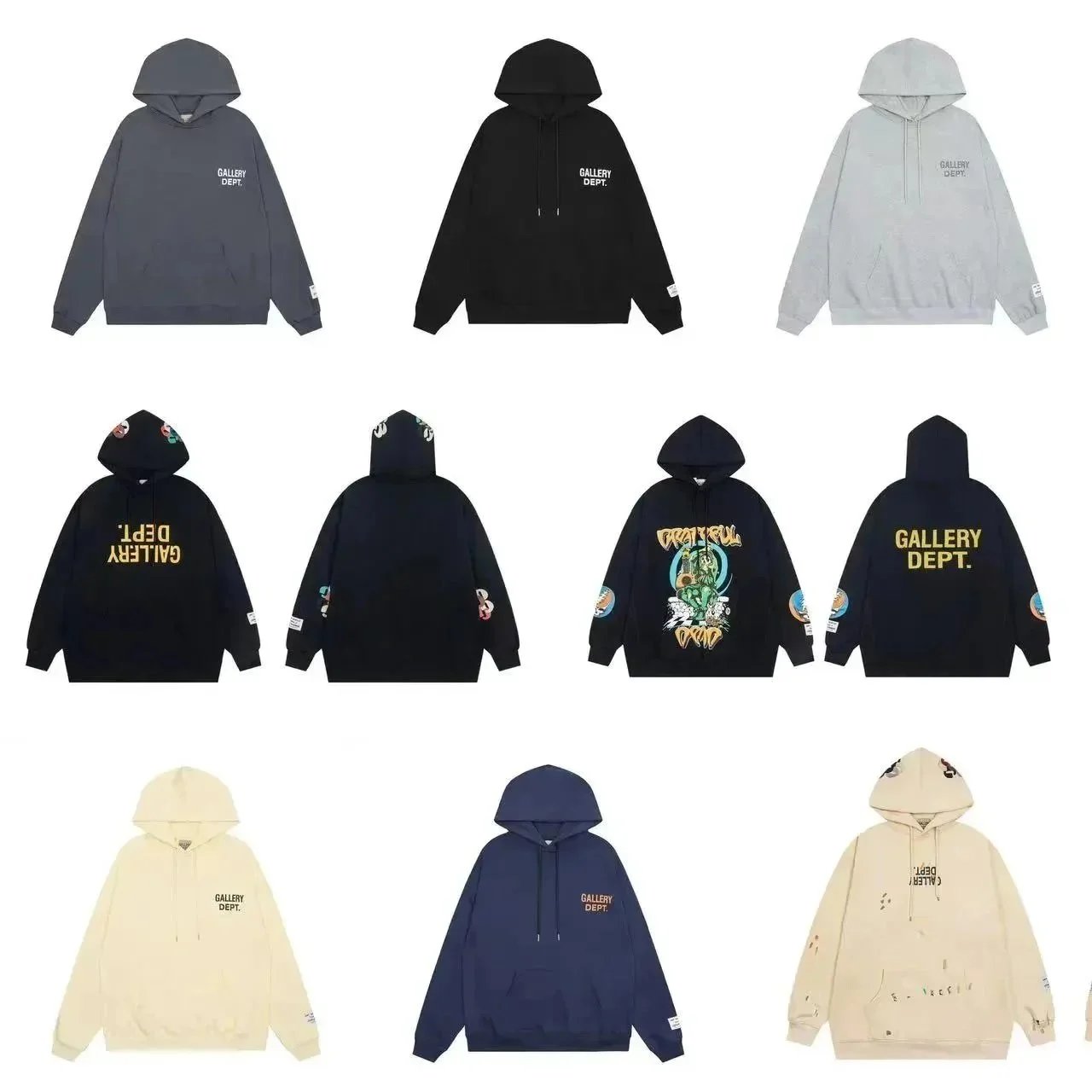 Gallery Dept Hoodies Sweatshirts Men Women Streetwear Oversized Logo Print Hoodie