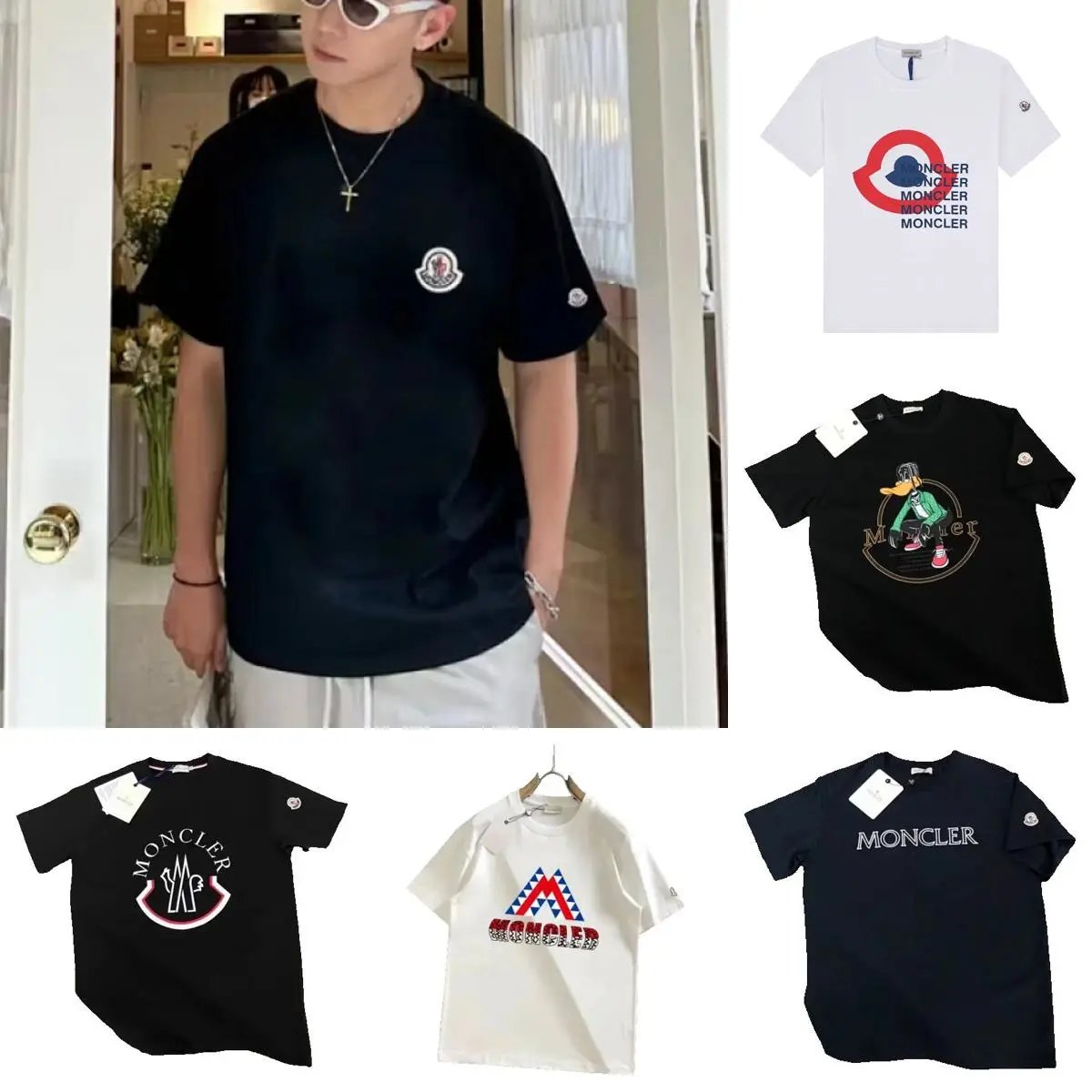 Moncler T-Shirt Collection Men's Fashion Logo Tee