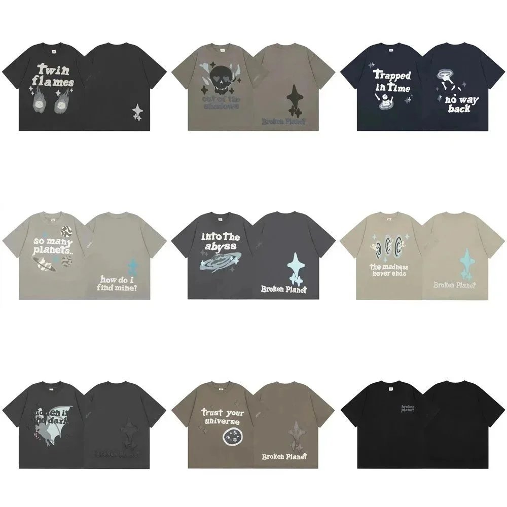 Broken Planet T-Shirts Cosmic Design Streetwear Tee