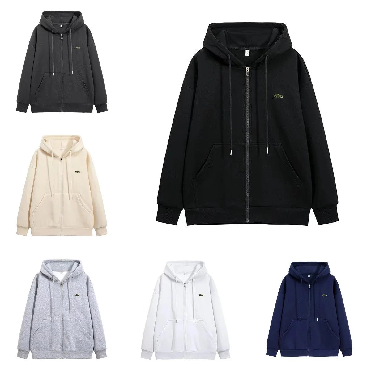 Lacoste Men's Zip-Up Hoodie Sweatshirt Casual Wear