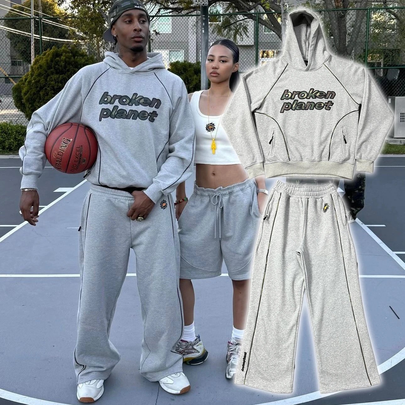 Broken Planet Hoodie & Sweatpants Set for Men and Women
