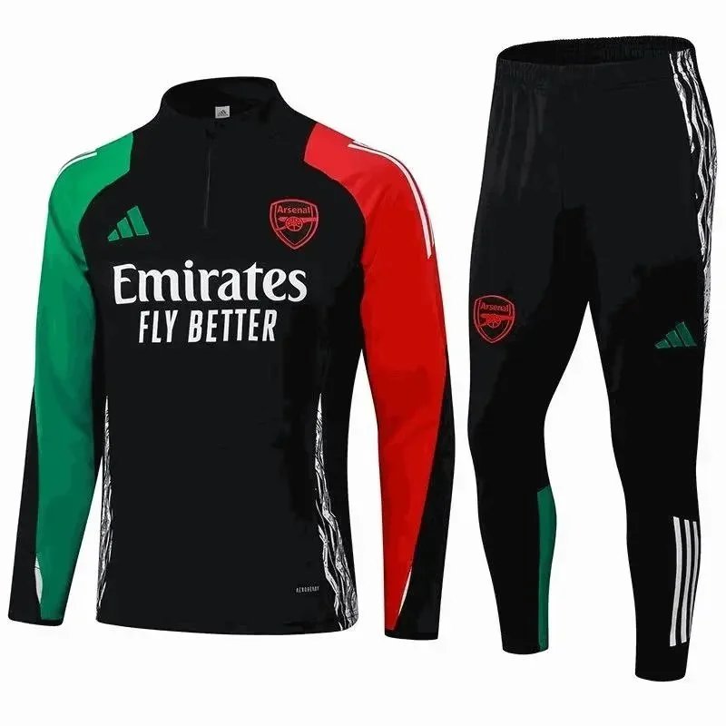 Arsenal Training Suit 2023-2024 Black Red Green