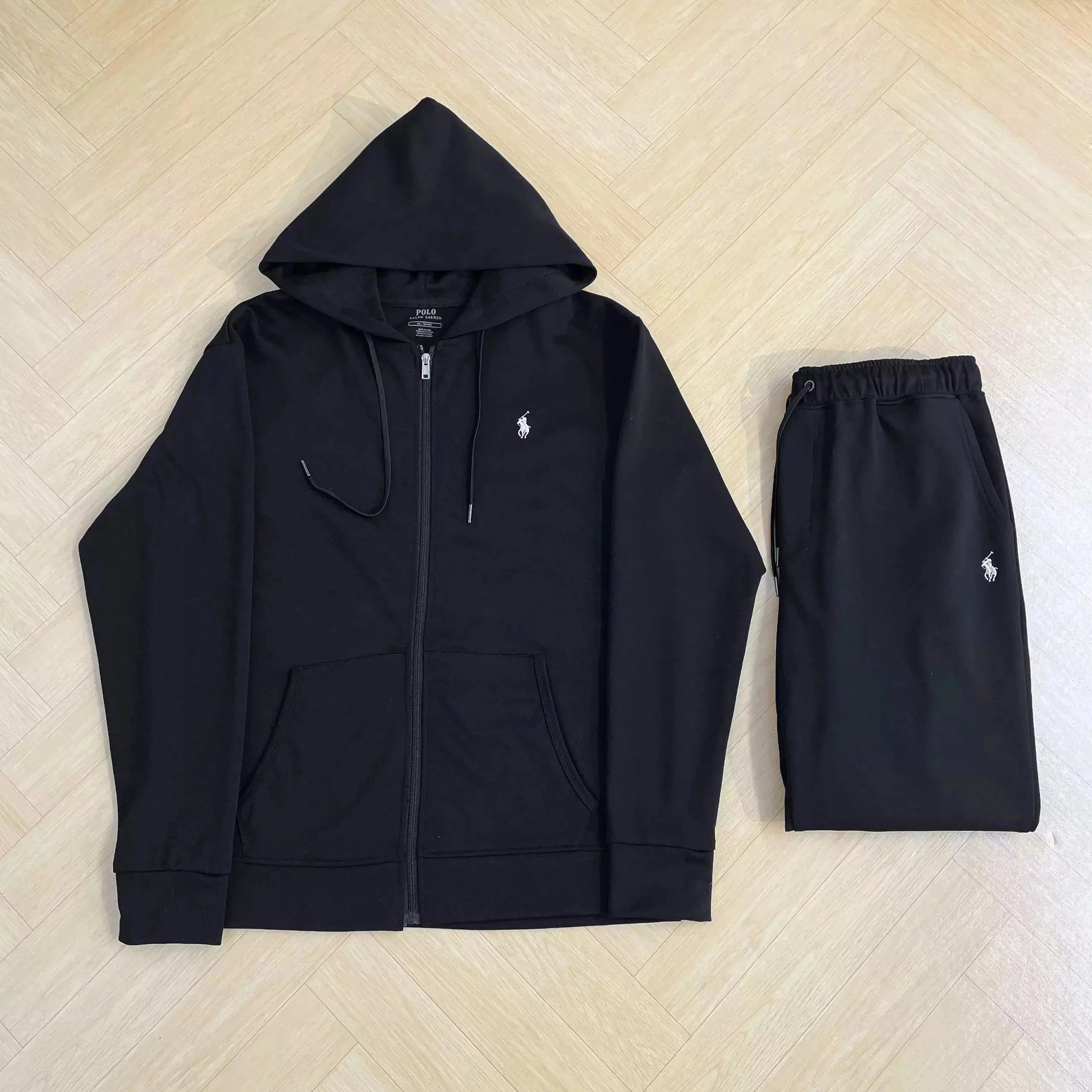 Polo Ralph Lauren Black Hoodie and Sweatpants Set