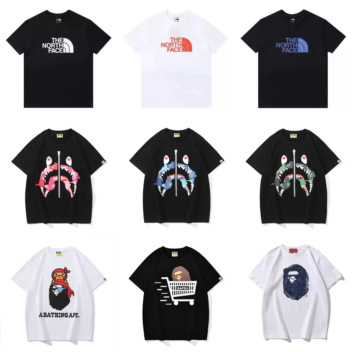 A Bathing Ape x The North Face T-Shirts Collection