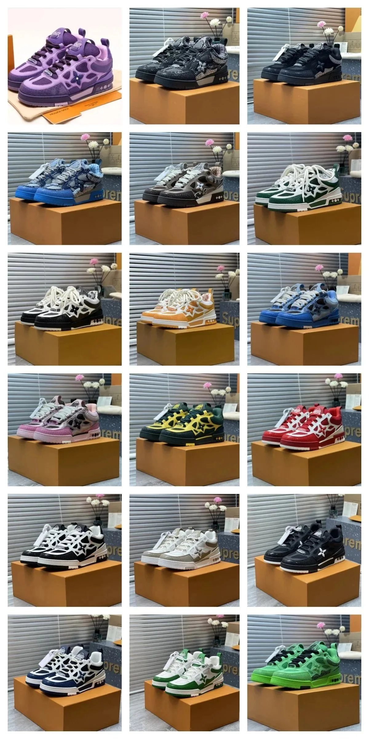 Supreme x Nike Air Force 1 Low Sneakers - Multiple Colors Available