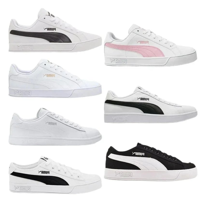 Puma Smash V2 Sneakers White Black Pink Casual Shoes