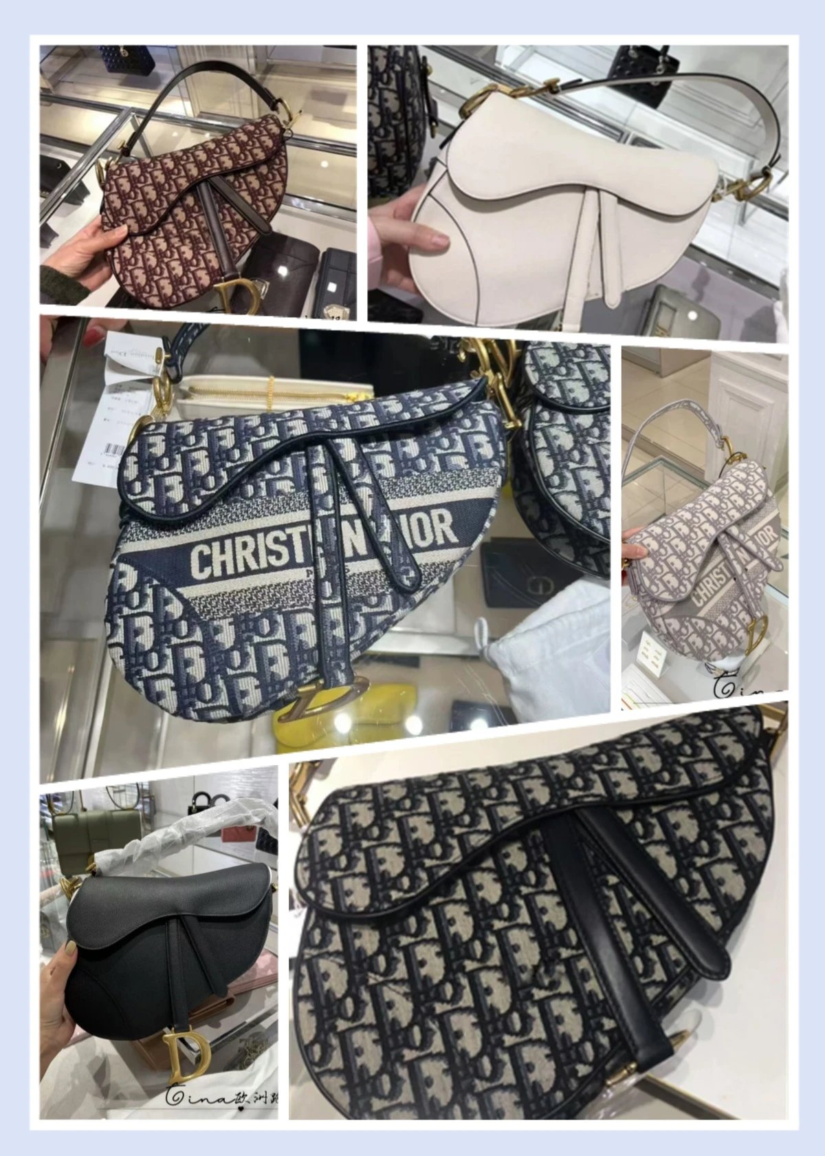 Dior Saddle Bag Classic Monogram Canvas Handbag