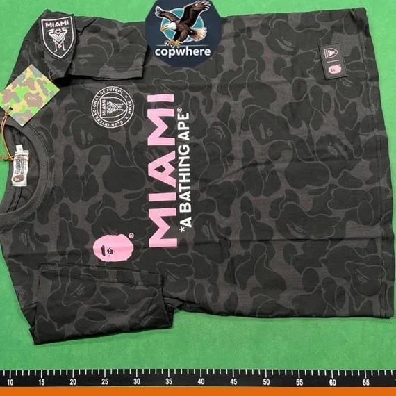 Miami x A Bathing Ape Camo T-Shirt Black Pink Logo