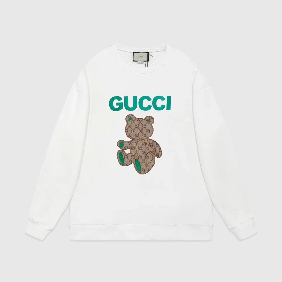 Gucci White Bear Logo Sweatshirt