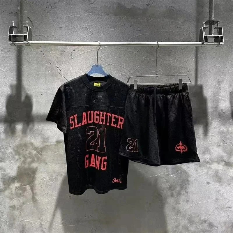 Slaughter Gang 21 Mesh Jersey Set Black Red