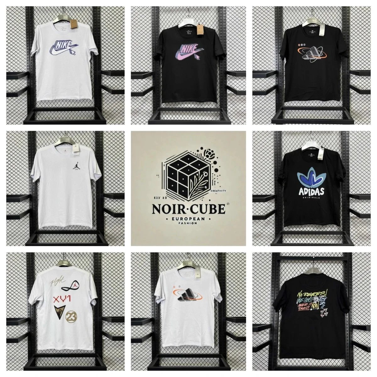 NOIR CUBE x Nike Adidas Jordan T-Shirts Collection