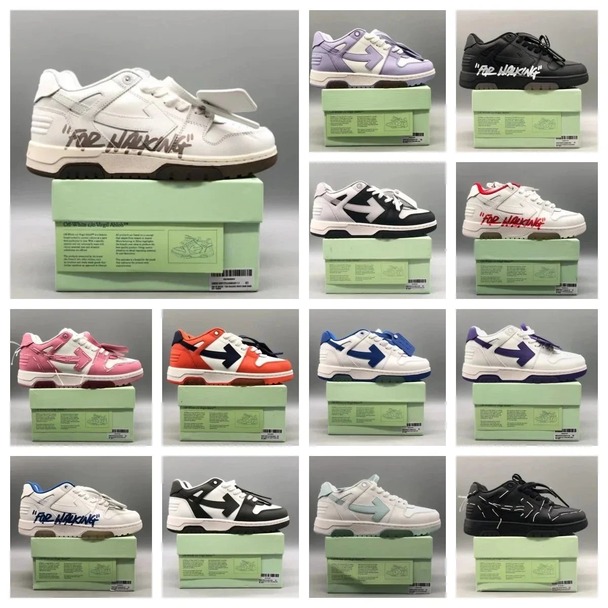 Off-White x Nike Air Jordan 1 Low 'For Walking' Sneakers
