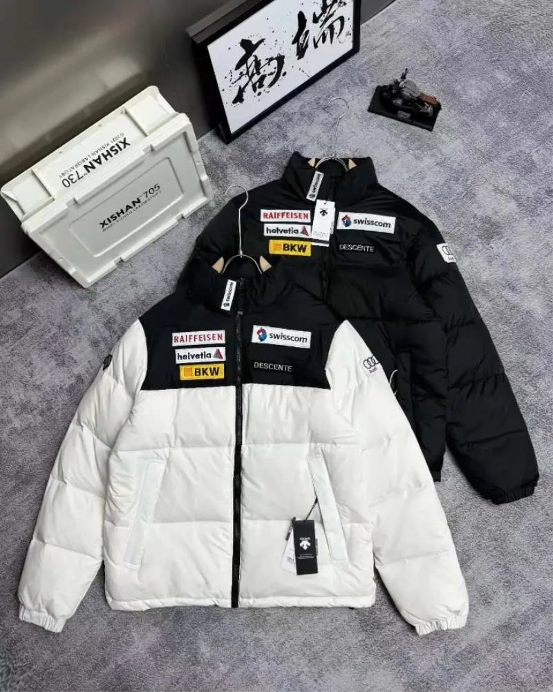DESCENTE Winter Down Jacket with Raiffeisen and Swisscom Logos