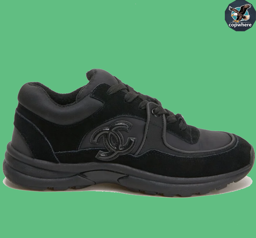 Black Chanel Logo Sneakers for Women - Luxury Fashion Shoes